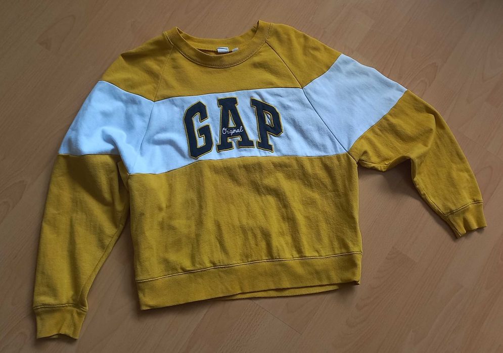 Bluza GAP Original męska M musztardowa logo