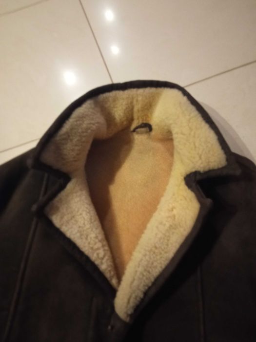 Kożuch męski brązowy