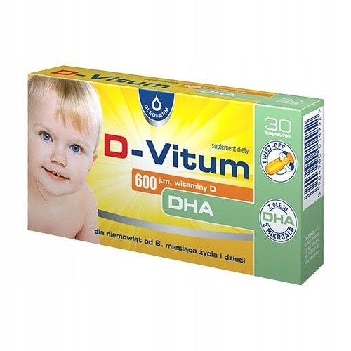 d-vitum 600 j.m.witam.d dha, kapsułki twist-off, 30 szt.