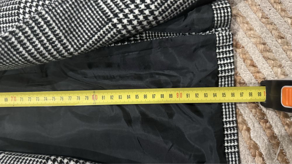 Nowy, elegancki płaszcz męski w kratę YourTurn, rozmiar M