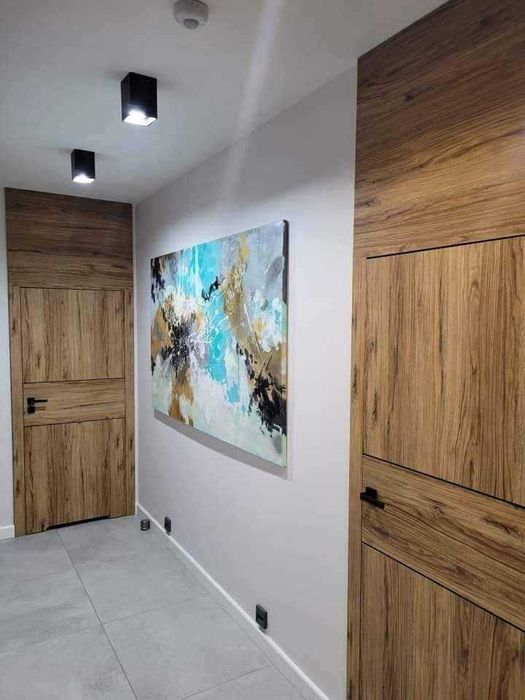 Obrazy ręczne malowane, złocenie, faktury na płótnie, dekoracje