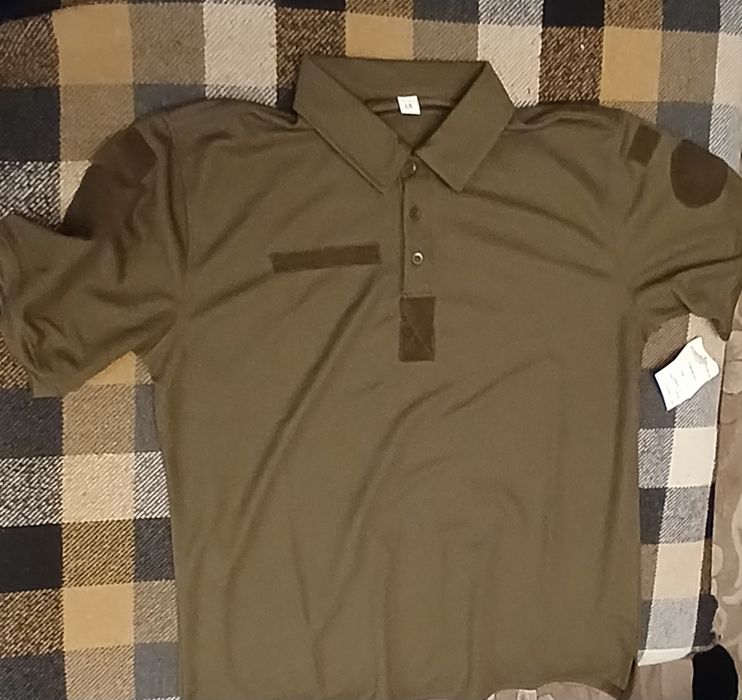 Сорочка поло олива