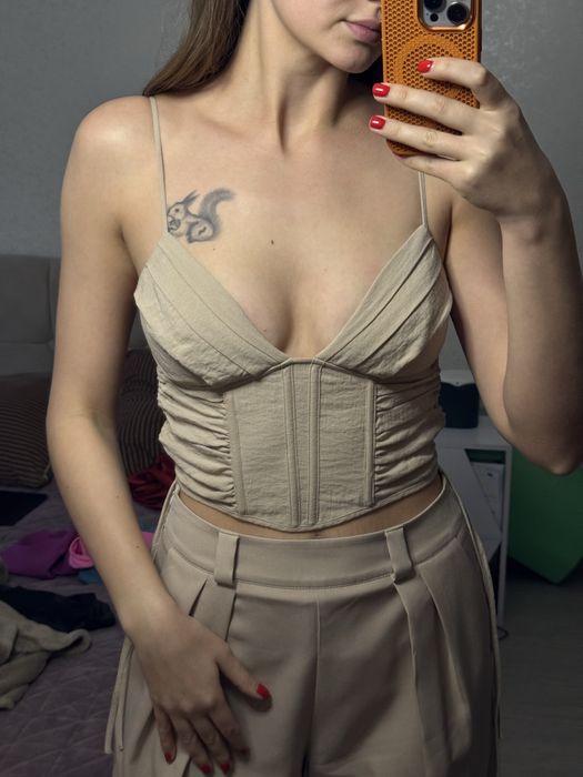 Топ корсет  бежевий h&m