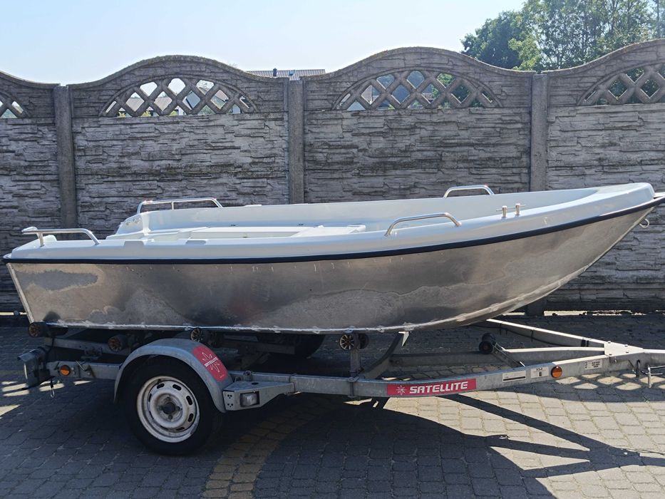 Łódź aluminiowa, motorowa wędkarska
