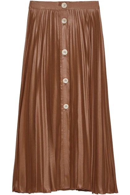 Юбка плисе Zara карамель