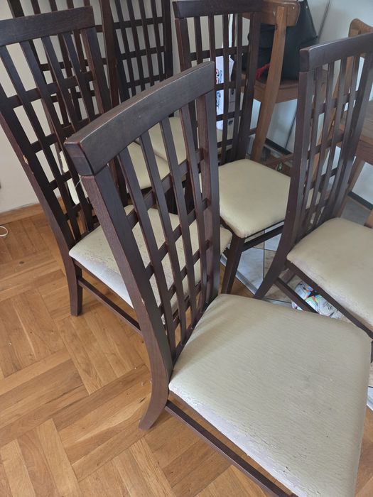 6 krzeseł drewnianych