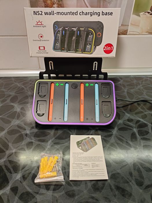 Nintendo switch joycon rgb, джойкони, настінна станція для зарядки