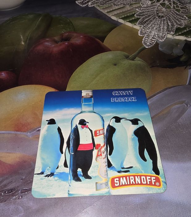 Podstawka kolekcjonerska Smirnoff z 1996 roku, podkładka