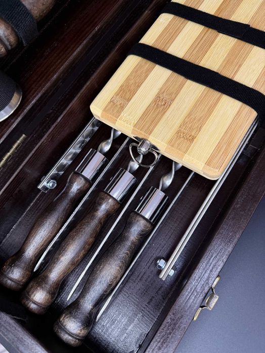 Набір шампурів в кейсі BS97 Шампура для шашлыка в кейсе на подарок