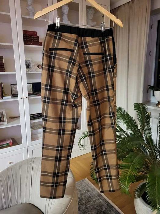 Cygaretki eleganckie spodnie w kratkę