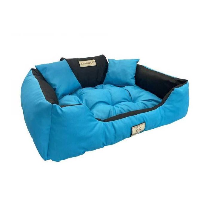 Legowisko Imię Pupila KINGDOG 55x45 Niebieskie Łóżko Kojec S Pies Kot