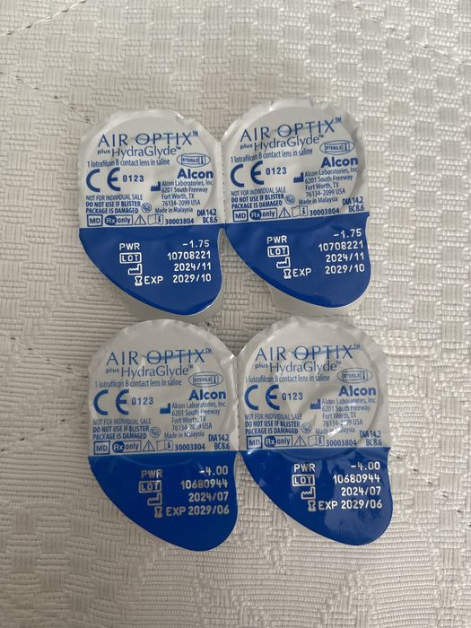 Лінзи AirOptix plus HydraGlyde (1.75)