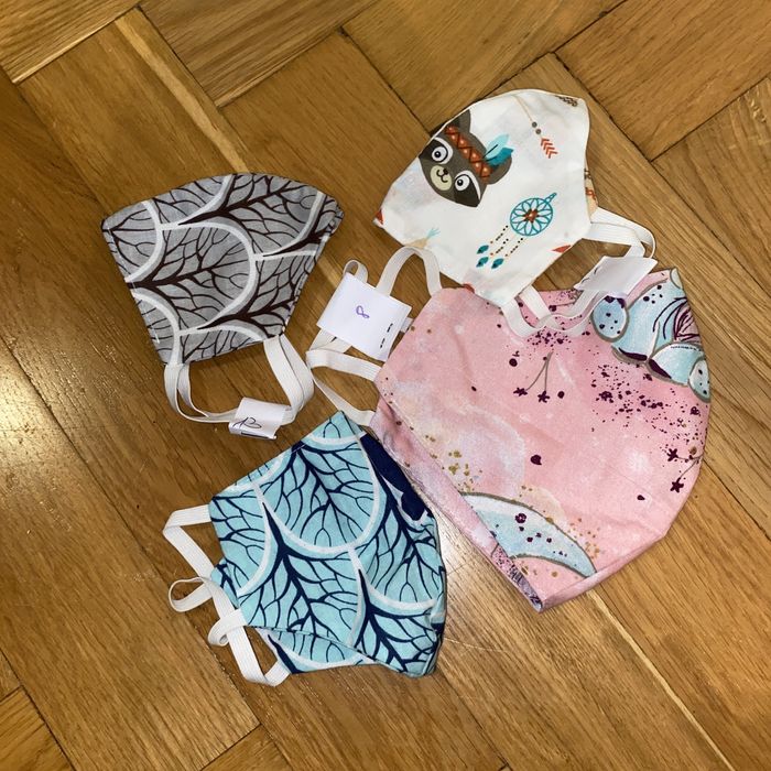 Maseczki dziecięce materiałowe na zimę