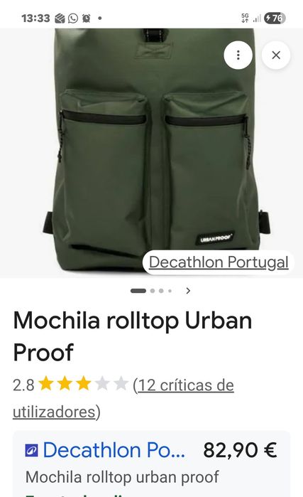 Mochila Rolltop Urban / Rolltop Urban Rucksack Large