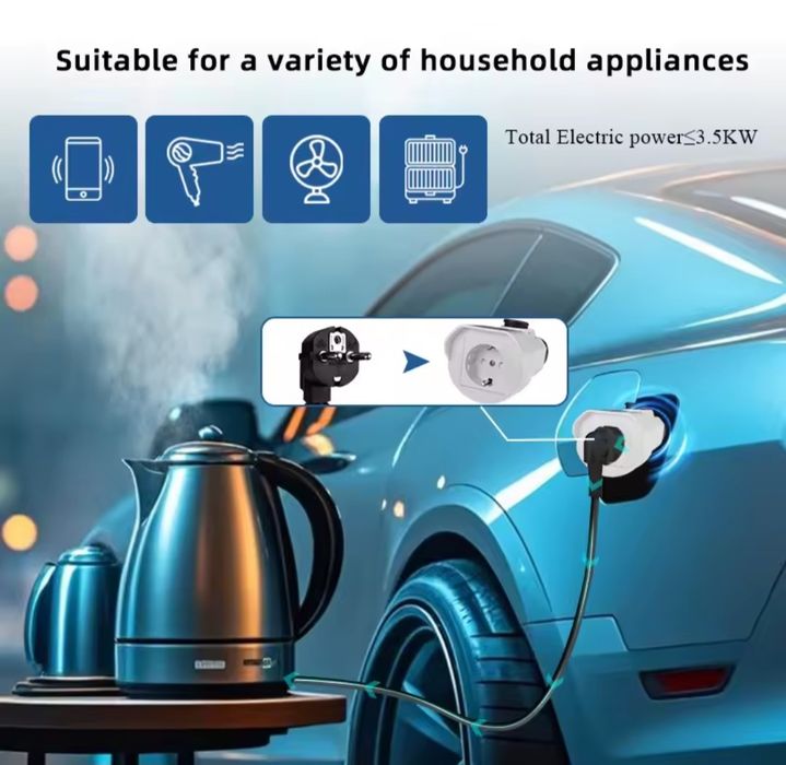 V2L розрядник GB/T для авто з Китаю BYD, Zeekr, Xiaomi