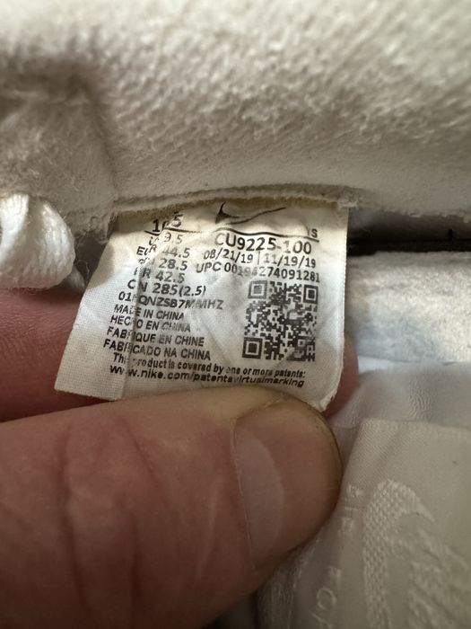 Кросівки Nike Air Force 1 Low x Supreme White CU9225-100 44,5(28,5)