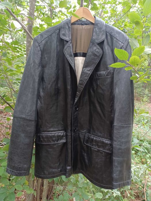 Rewelacyjna skórzana czarna Kurtka marki Heine rozmiar M/L.