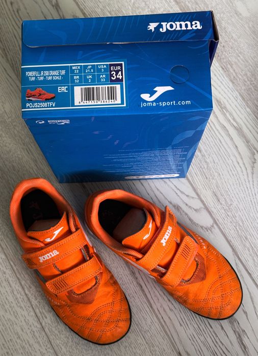 Бутси футзалки JOMA SUPER COPA 32 та сороканіжки POWERFULL 34 розмір