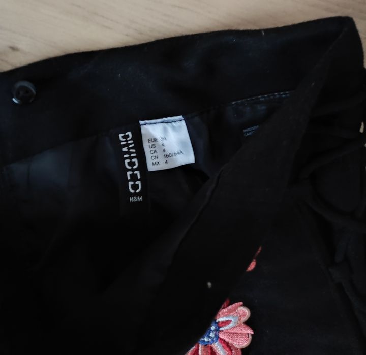 Spódnica XS 34 H&M czarna mini