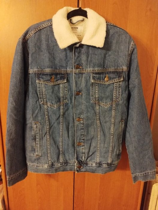 Kurtka jeansowa męska DENIM ocieplana kożuszek  rozm M 38 nowa