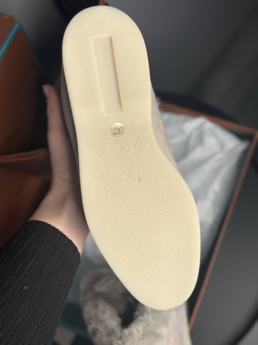 Лофери високі з хутром жіночі сірі бежеві лоро піана loro piana