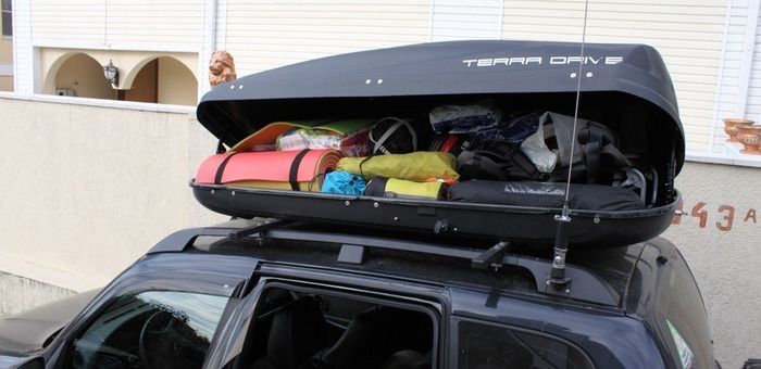 Бокс на крышу авто Terra Drive АвтоБокс аеробокс багажник дах кофер