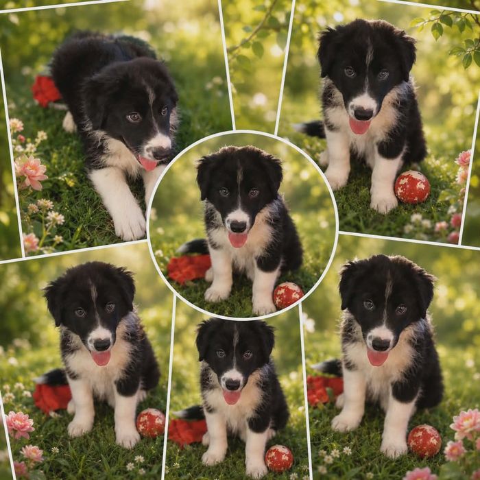 Border collie czarno biały