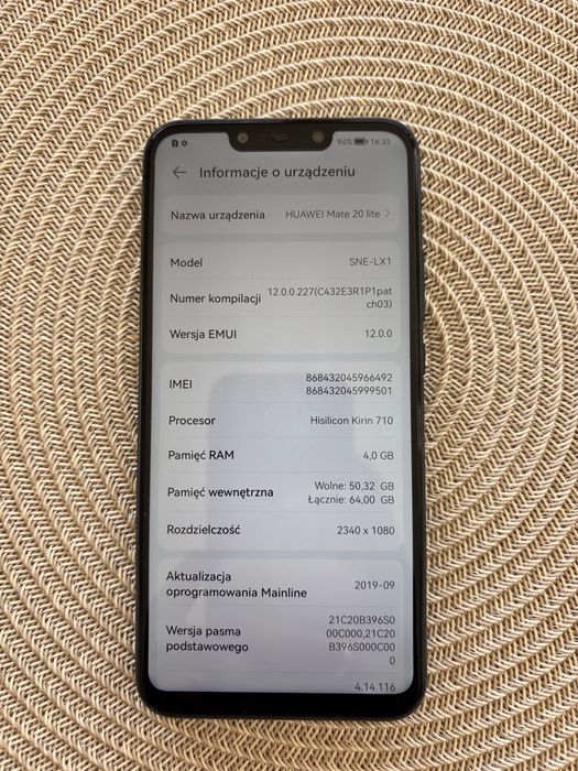Smartfon Huawei Mate 20 lite 4/64GB