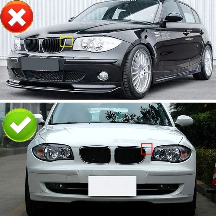 Grelhas frontais BMW série 1 E81 E87 E82 E88 de 2007 a 2011