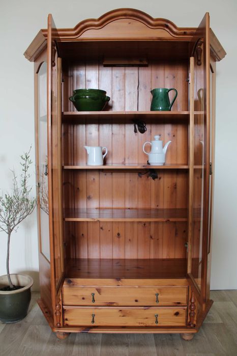 Witryna drewniana farmhouse rustykalna sosnowa wiejska