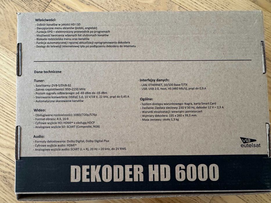 Sprzedam dekoder HD 6000