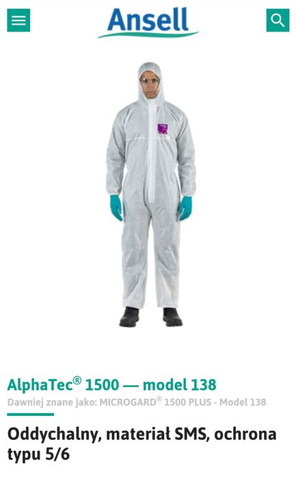 Kombinezon ochronny Alphatec