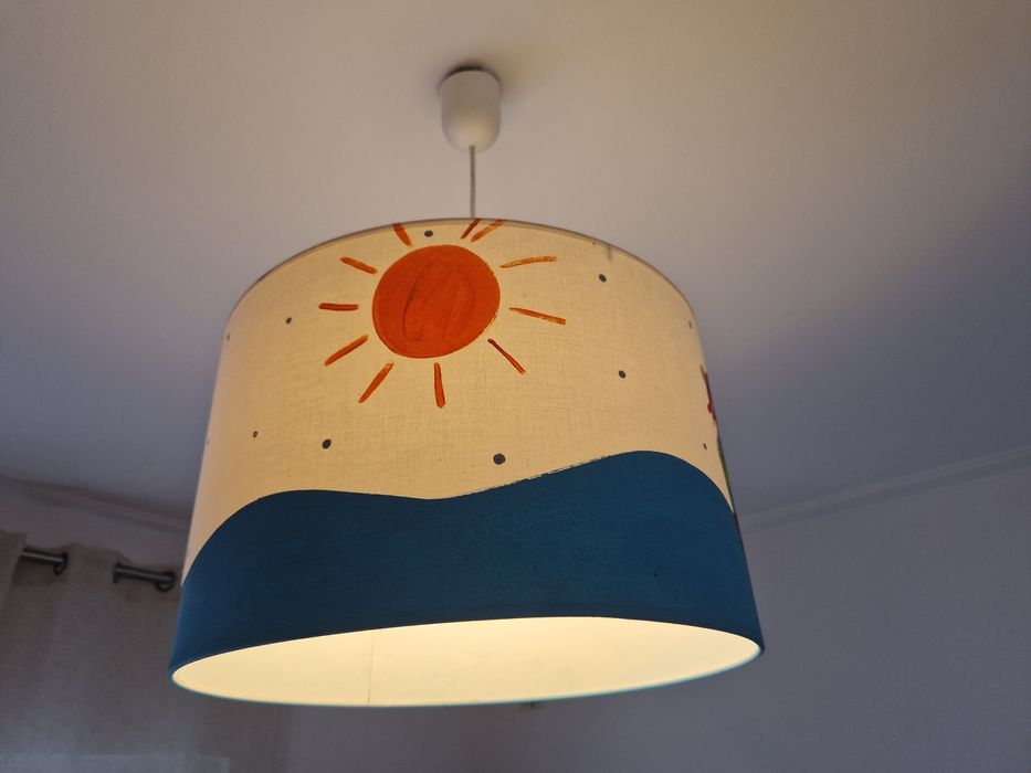 Abajur de teto tema piratas