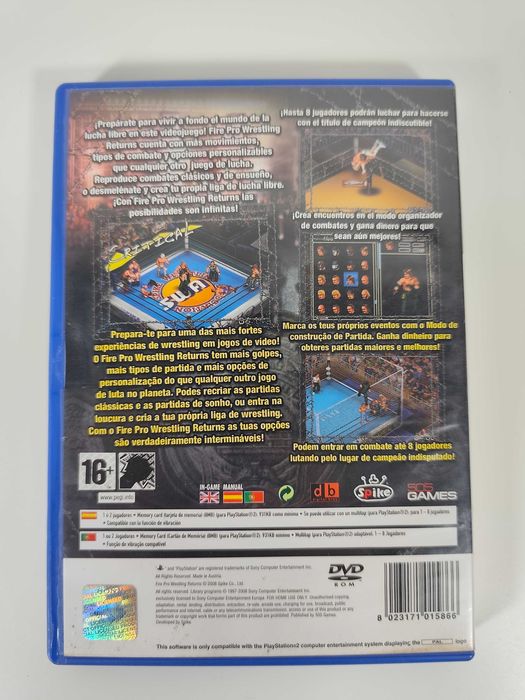 Fire Pro Wrestling Returns - PS2 PAL - Completo (C/ Manual)