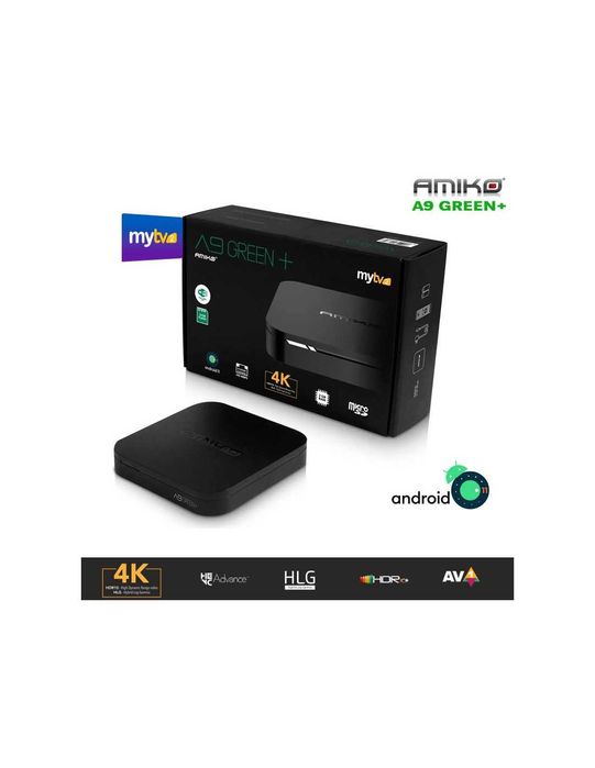 Amiko A9 Green+ - 2/16gb - Box Iptv - Android 4k