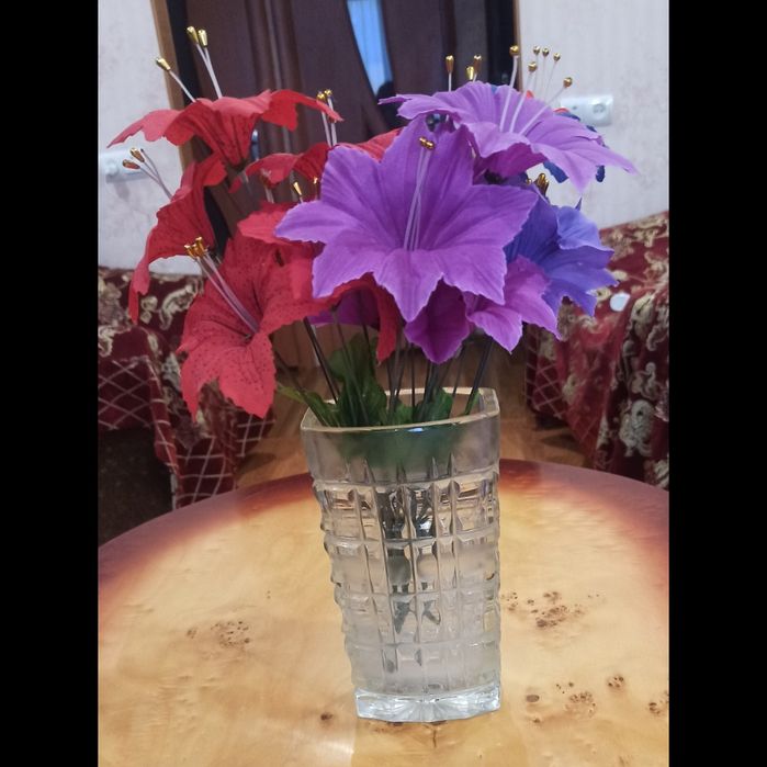 Ваза кришталева,товсте скло 200грн