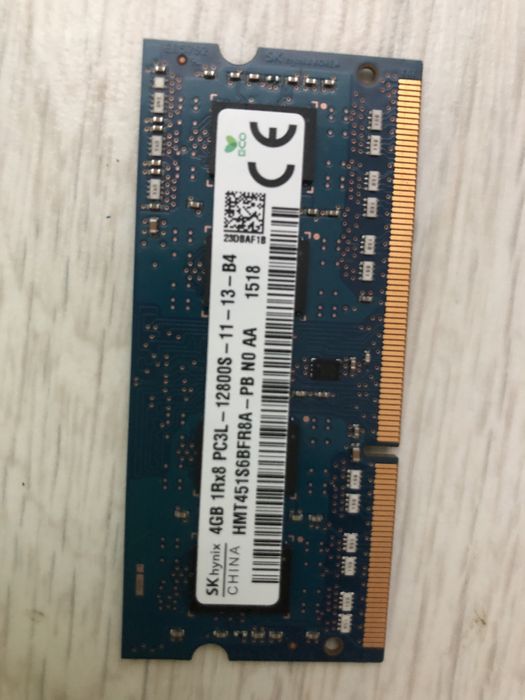 Продам Оперативную память для ноутбука RAM 4gb DDR3L