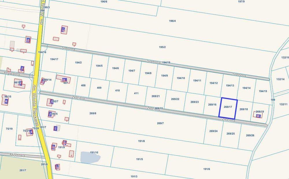 Działka budowlana 800 m² Teodorów - MPZP - Widok 4