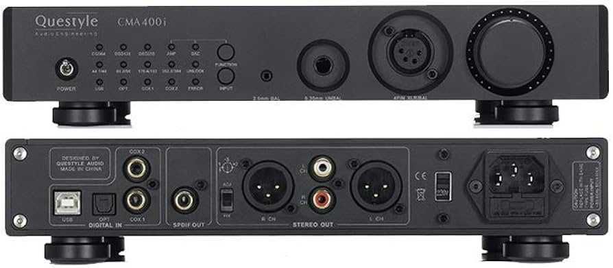 Questyle CMA 400i 2xcoax toslink XLR RCA DAC AMP PRE Combo zbalansowany wzmacniacz
