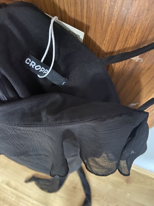 Czarna sukienka z falbankami Cropp S Viral Coquette hit lato nowa