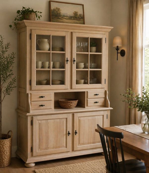 Kredens drewniany z szufladami