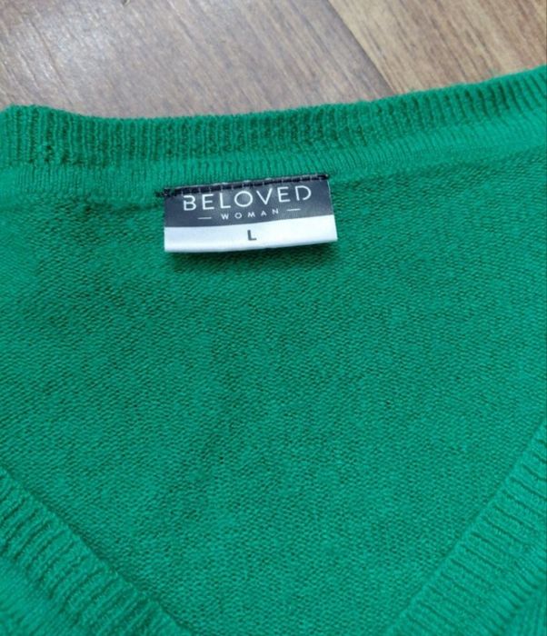 Sweter zielony cienki rozmiar L