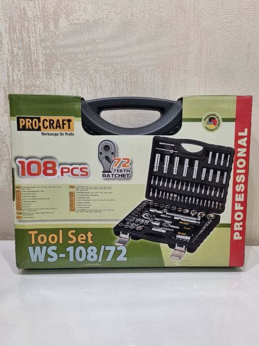 Профессиональный набор инструментов 108 предметов Procraft WS-108/72