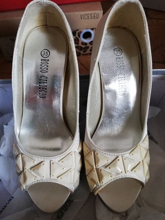 Szpilki wesele nity czerwona podeszwa r. 35