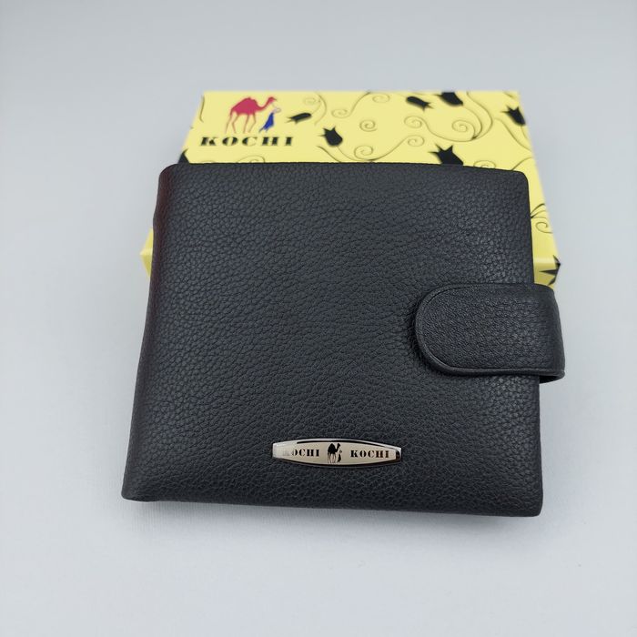 Гаманець чоловічий Kochi шкіряний кошелек мужской кожаный чёрный кожа