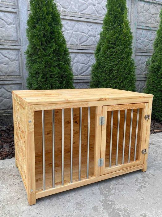 Кімнатний вольєр для домашніх тварин / із натурального дерева