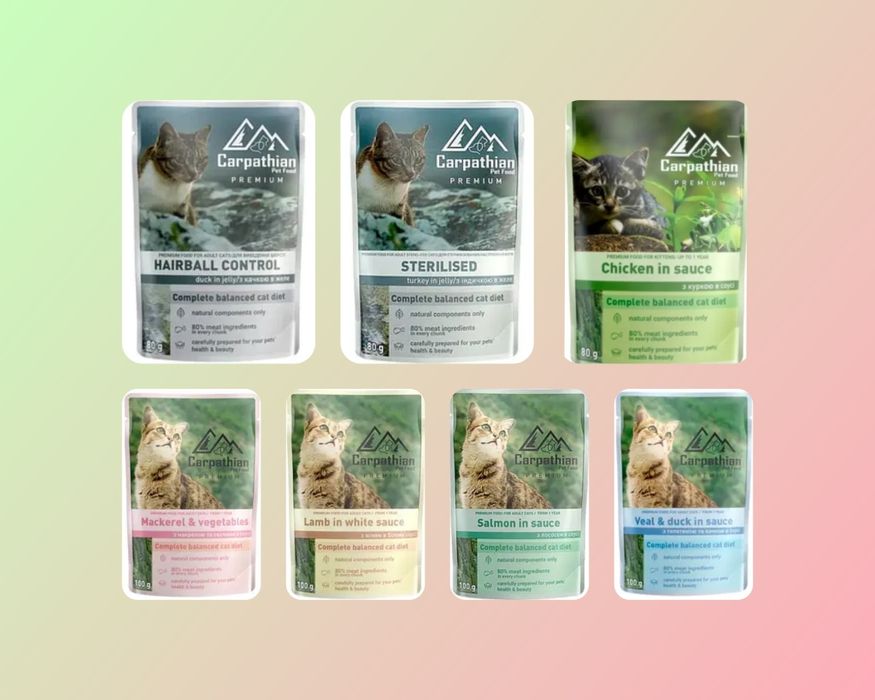Влажный корм для котов Carpathian Pet Food