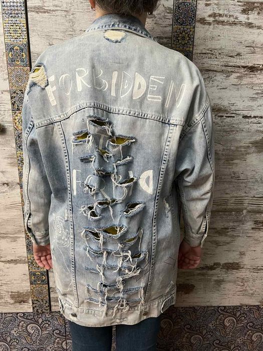 Жіноча довга джинсова куртка Zara Trafaluc (TRF) denimwear