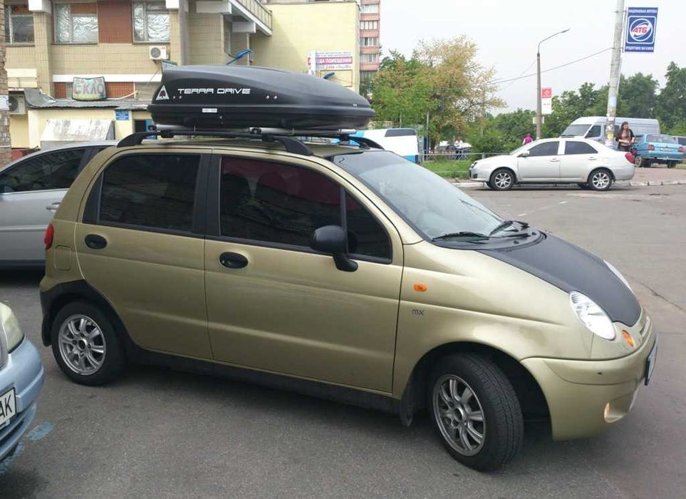 Автобокс багажник Terra Drive 320 чорний/сірий