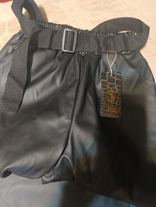 Жіночі штани клеш еко шкіра